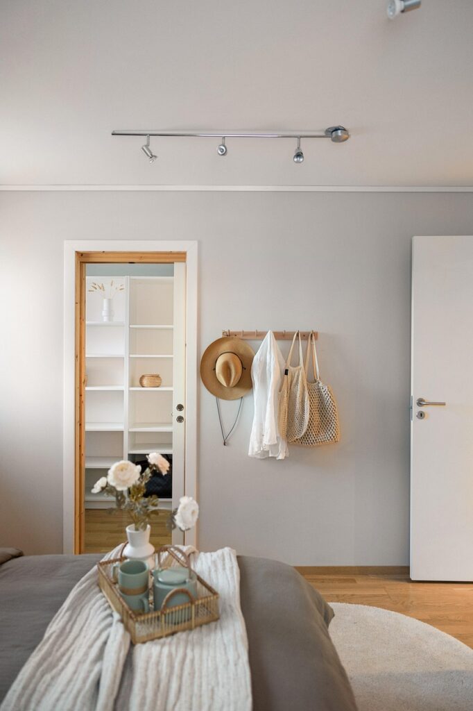 bedroom, interior design, apartment, real estate, home, house, modern